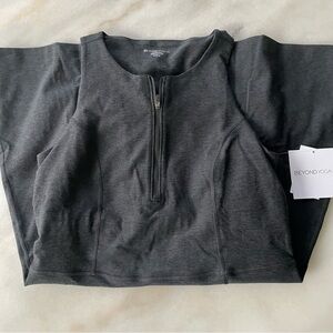 NWT Beyond Yoga Charcoal Zip-Front Women’s Dress size M